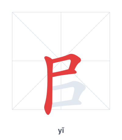 Stroke order practice for 㠯 - yǐ