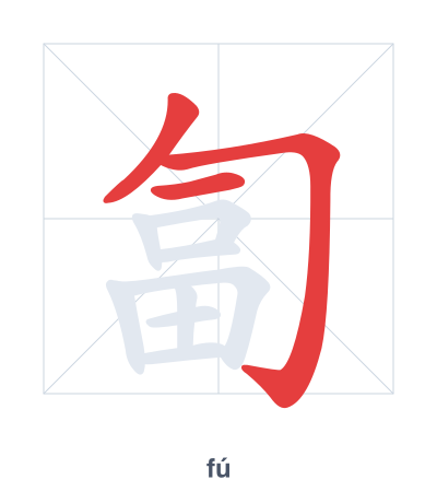 Stroke order practice for 匐 - fú