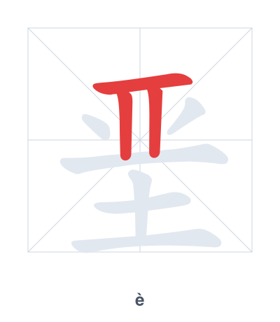 Stroke order practice for 垩 - è