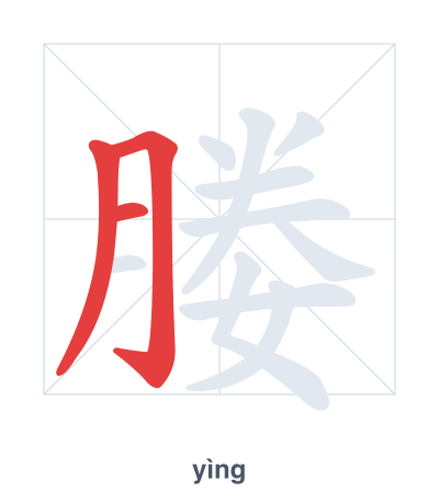 Stroke order practice for 媵 - yìng