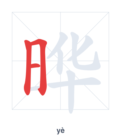 Stroke order practice for 晔 - yè
