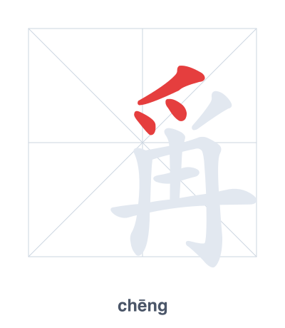 Stroke order practice for 爯 - chēng