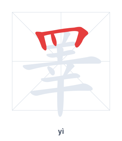 Stroke order practice for 睪 - yì