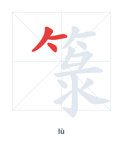 Stroke order practice for 箓 - lù