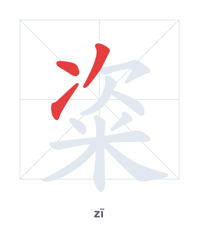 Stroke order practice for 粢 - zī