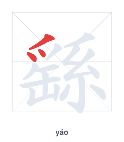 Stroke order practice for 繇 - yáo