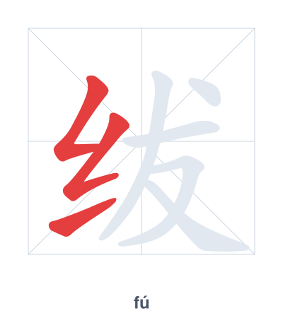 Stroke order practice for 绂 - fú
