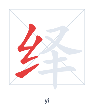 Stroke order practice for 绎 - yì