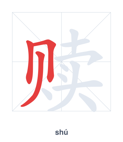 Stroke order practice for 赎 - shú