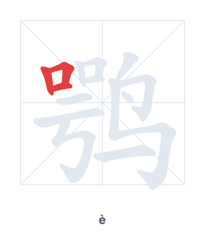 Stroke order practice for 鹗 - è