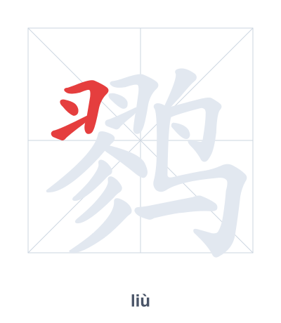 Stroke order practice for 鹨 - liù